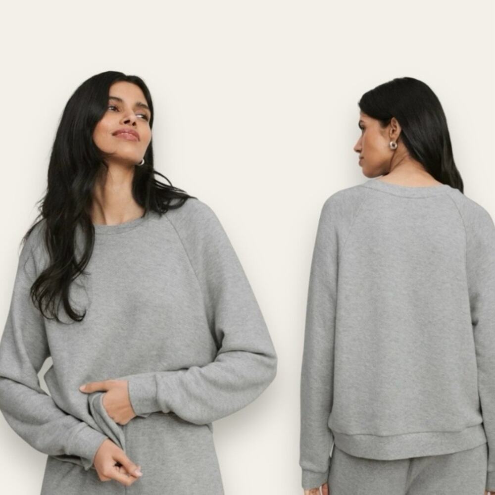 Jenni Kayne Saturday Sweatshirt French Terry Classic Grey Small Women’s